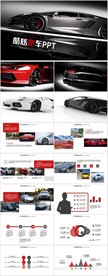 黑色炫酷跑车汽车行业PPT模板