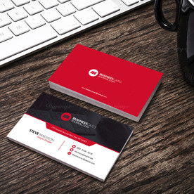 黑红通用名片正反双面PSD模板