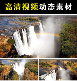 彩虹瀑布mp4短视频素材