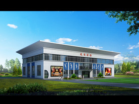 馆建筑效果图