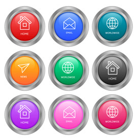 彩色质感水晶按钮