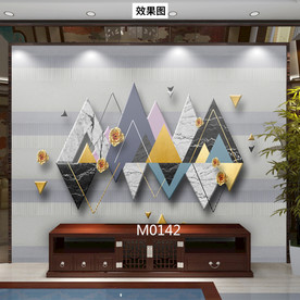 轻奢几何三角形 立体浮雕