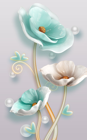 郁金香玄关过道背景墙壁画