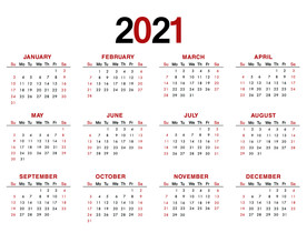 2021日历台历素材 牛年日历