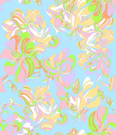 清新花朵连衣裙 新款服装花型