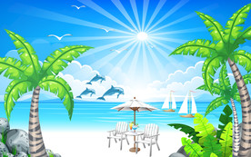 儿童房小孩房卡通背景墙装饰画