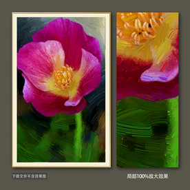 花朵装饰画油画