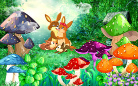 卡通乐园儿童幼儿园背景墙