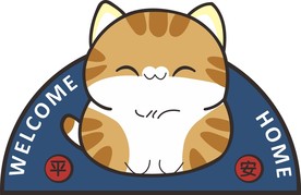 卡通动物进门地垫