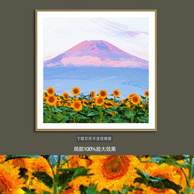 高清向日葵油画装饰画