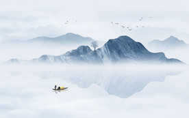 中式意境山水画