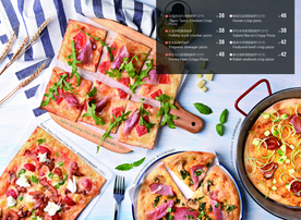 西餐厅菜单 披萨