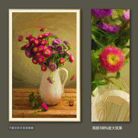 静物装饰画油画雏菊