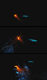 火花流动轨迹标题演示视频素材