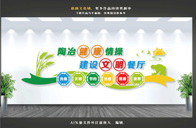 餐厅文化 食堂文化墙