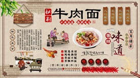 牛肉面背景墙
