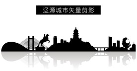 辽源城市矢量剪影