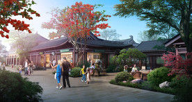 古镇老街商业街效果图