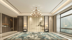 新中式背景墙客厅沙发背景摄影墙