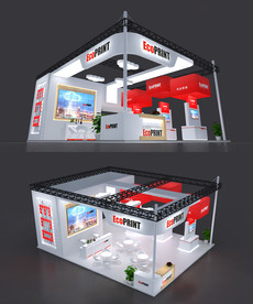印刷展展台模型