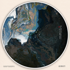 抽象意境山水画