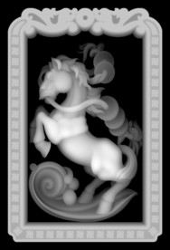 十二生肖 马灰度图