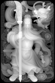 关公灰度图 关羽灰度图