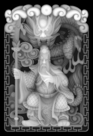 关公灰度图 关羽灰度图