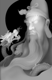 关公灰度图 关羽灰度图