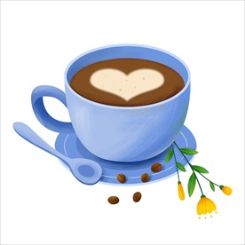手绘肌理风格咖啡