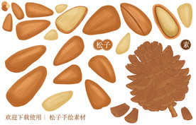 松子手绘素材