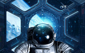 宇航员立体背景墙