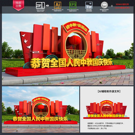 中秋国庆美陈门头