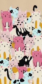 卡通猫咪宠物玄关装饰画