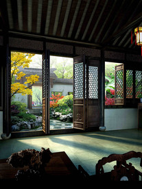 中式园林庭院效果图