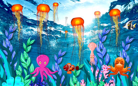 海底世界小孩房壁画
