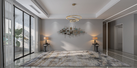 极简轻奢现代客厅背景墙