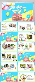 生日快乐生日派对纪念册PPT