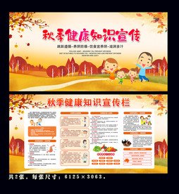 秋季养生宣传栏