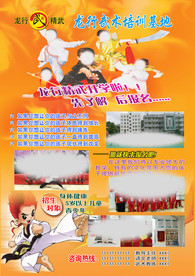 武术传单 武校传单