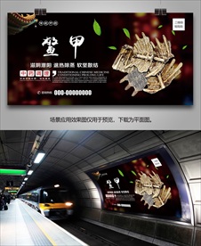 鳖甲海报灯箱展板展架挂画单页