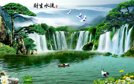 山水背景墙