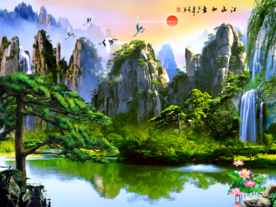 山水画 水墨山水画 意境山水画