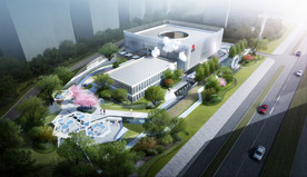 产业园区景观设计鸟瞰效果图