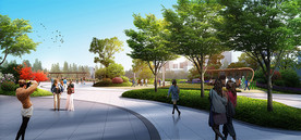 小游园活动广场景观效果图