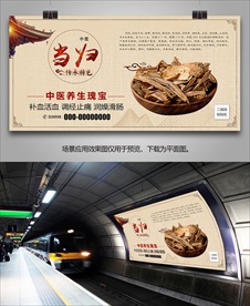 中药当归海报灯箱展板展架挂画