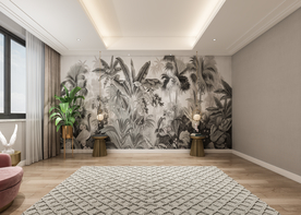 极简现代卧室靠床背景墙