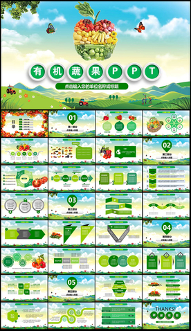 绿色有机蔬果PPT