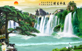 山水背景墙