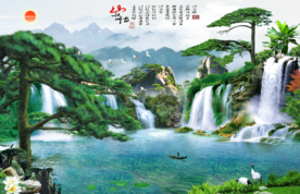 山水背景墙